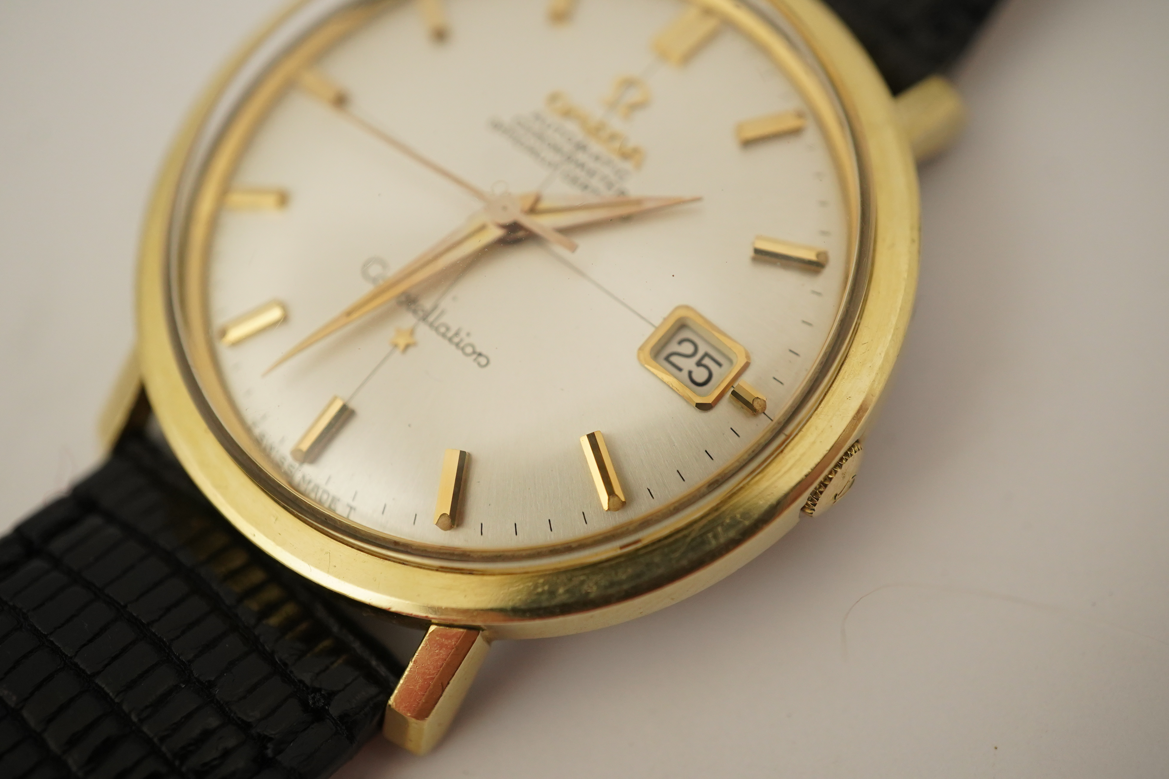 A gentleman's 1960's steel and gold plated Omega Constellation Chronometer automatic wrist watch